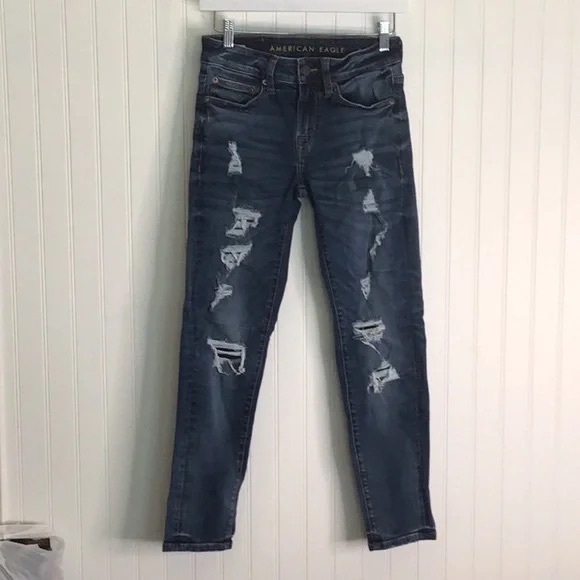 π American Eagle π¦
| Distressed Skinny Jeans 26 x 28 Next Level Flex - Picture 2 of 11